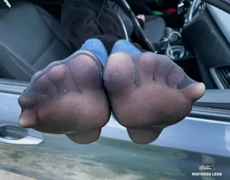 nylon feet in the car compilation         