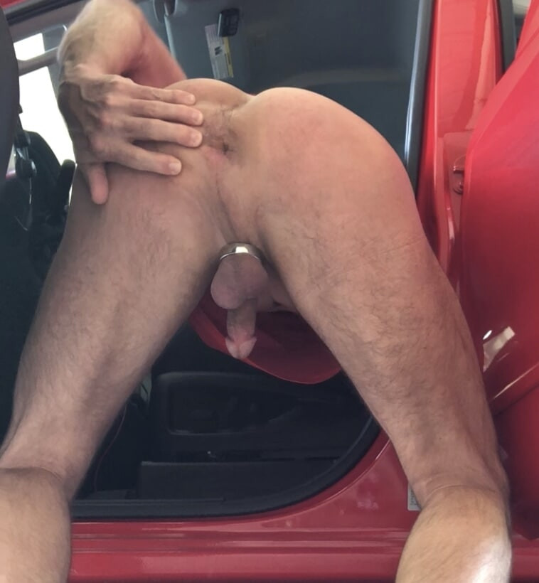Naked Risky Car Wash Bay Jerkoff