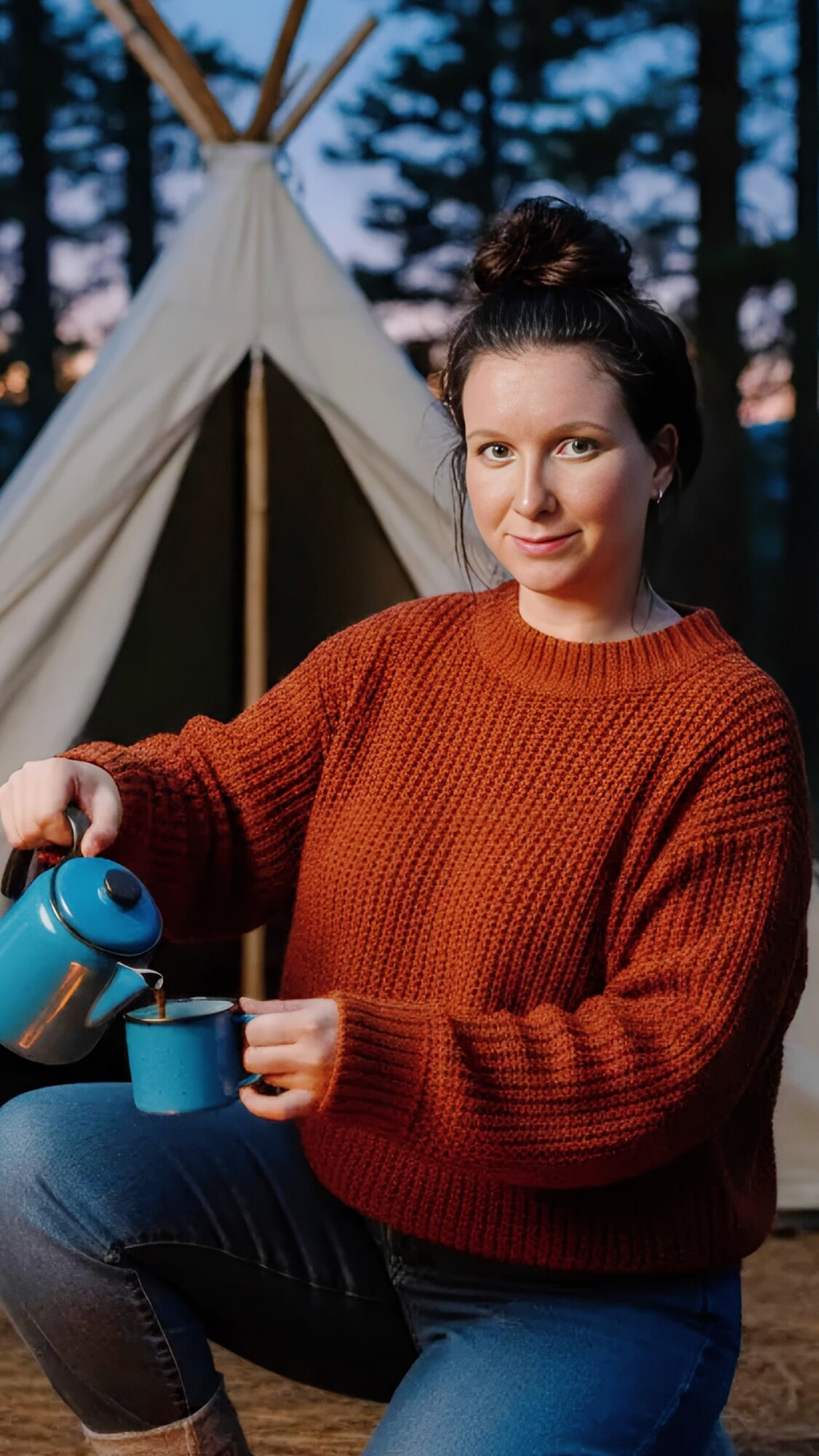 I posed in orange sweaters and nude for my 61f Arab mistress #14