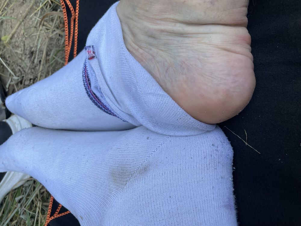 My sweaty socks and feet out of stinky sneakers  #6