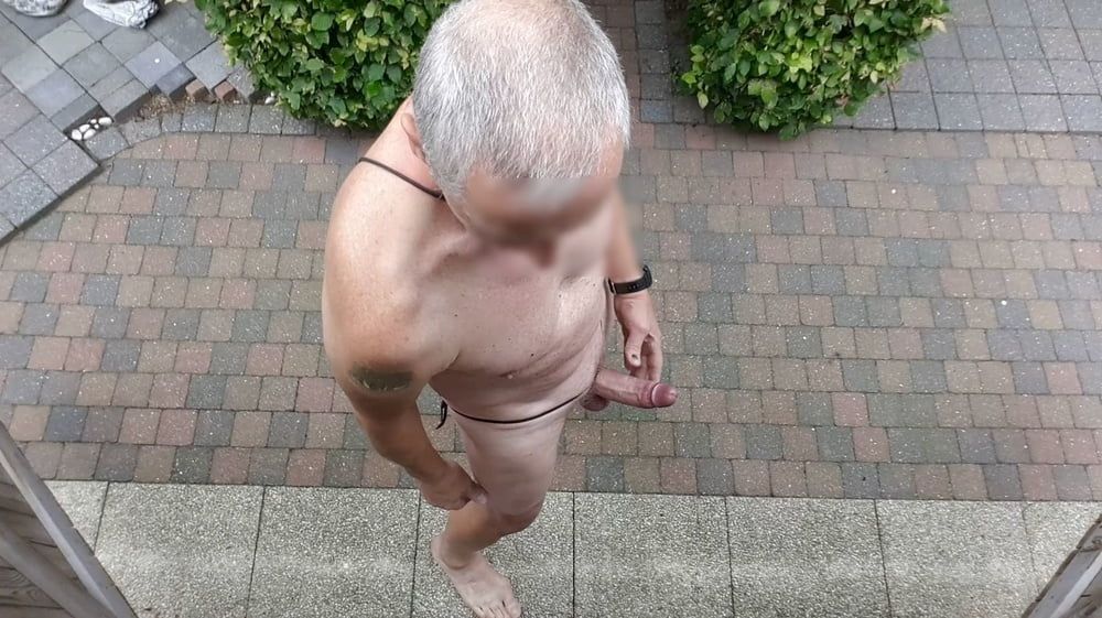 public outdoor exhibitionist bondage jerking show #9