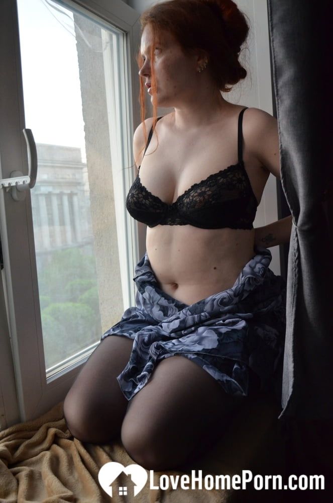 Posing by the window in a hot outfit #39
