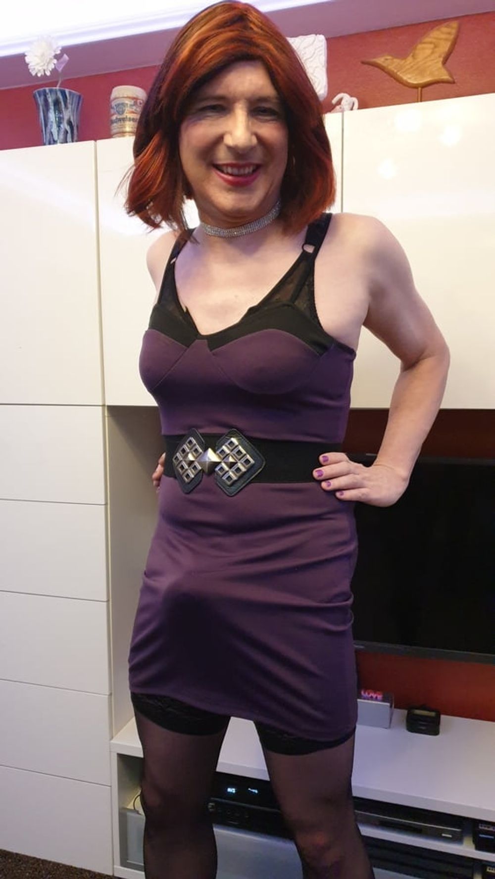 TGirl Slut Lucy the purple poser #21