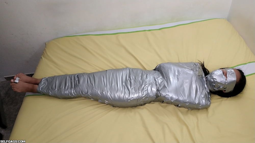 Young Girl Duct Tape Wrapped Like An Egyptian Mummy #29
