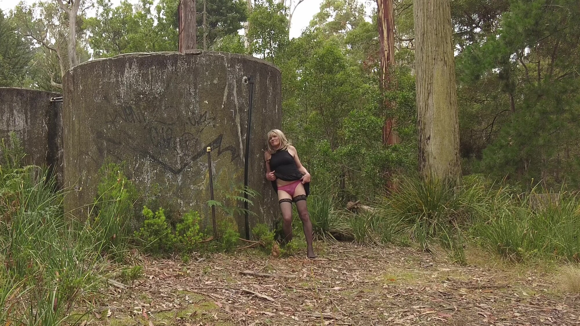 Crossdress Roadtrip - Abandoned Water Tanks #6