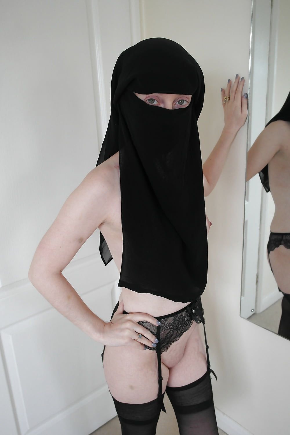 Niqab and stockings #13