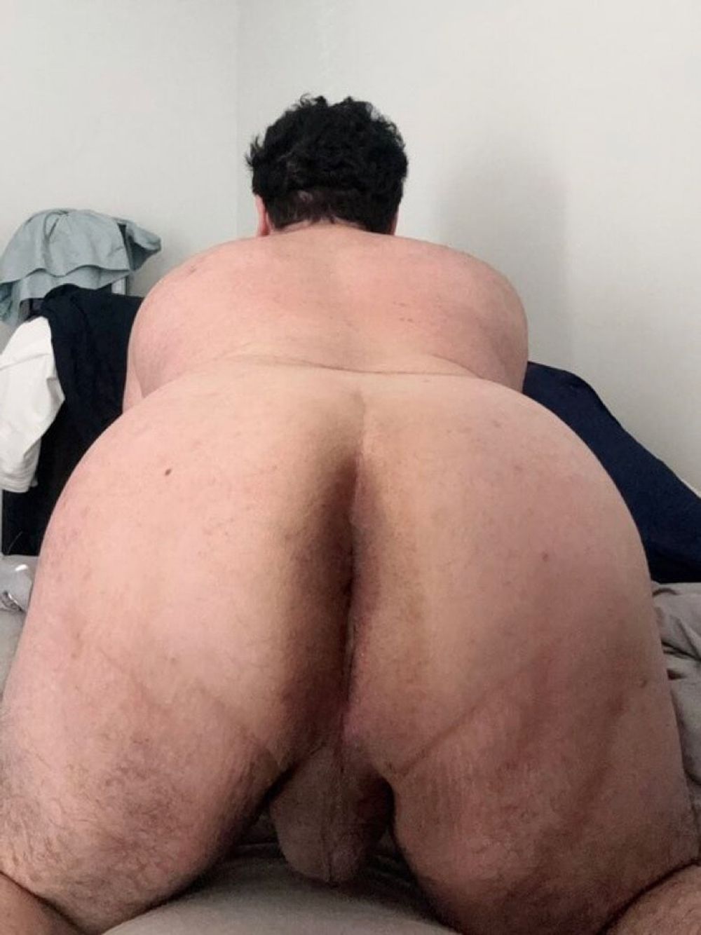 Slutty chub showing ass and his small dick  #3