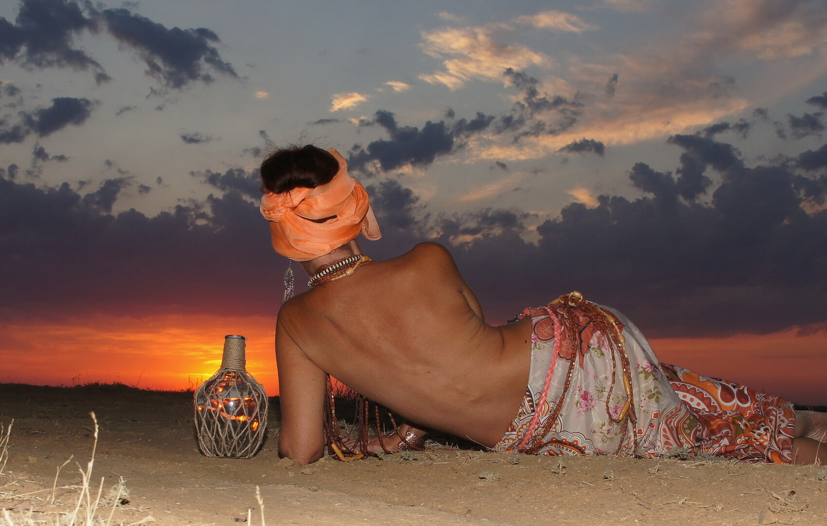 With a jug in the sunsetting sun #37