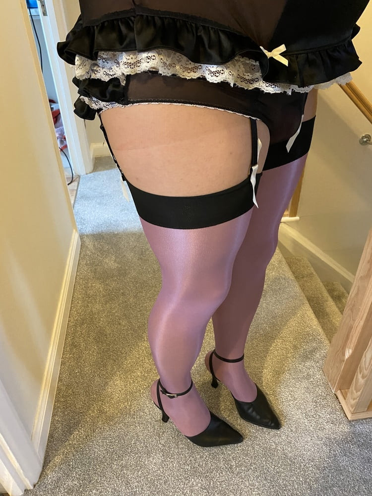 Purple stockings and lingerie #30