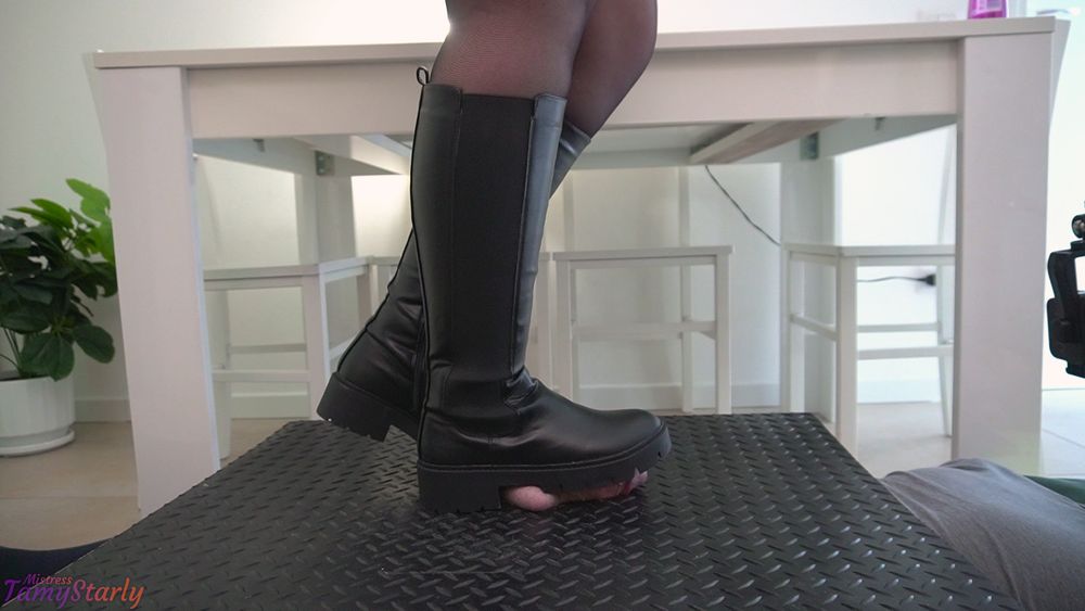 Blasting Genitals in Black Riding Boots - Cock Crush