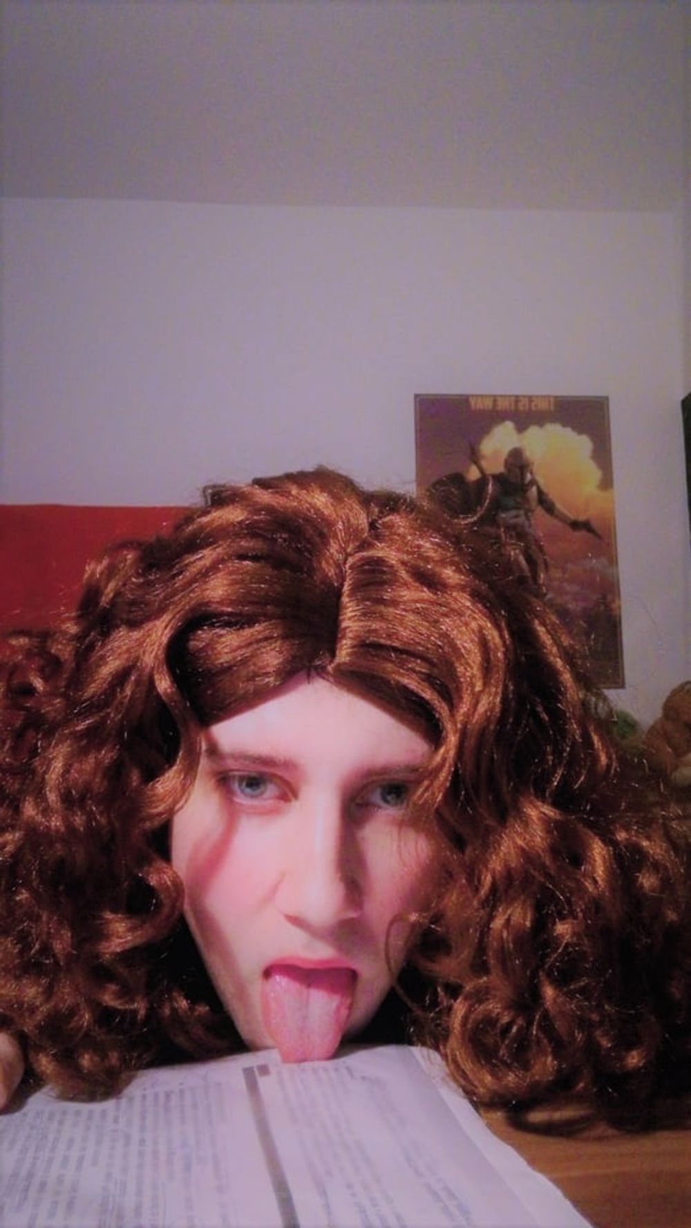 Sissy pink lady with chestnut locks #8