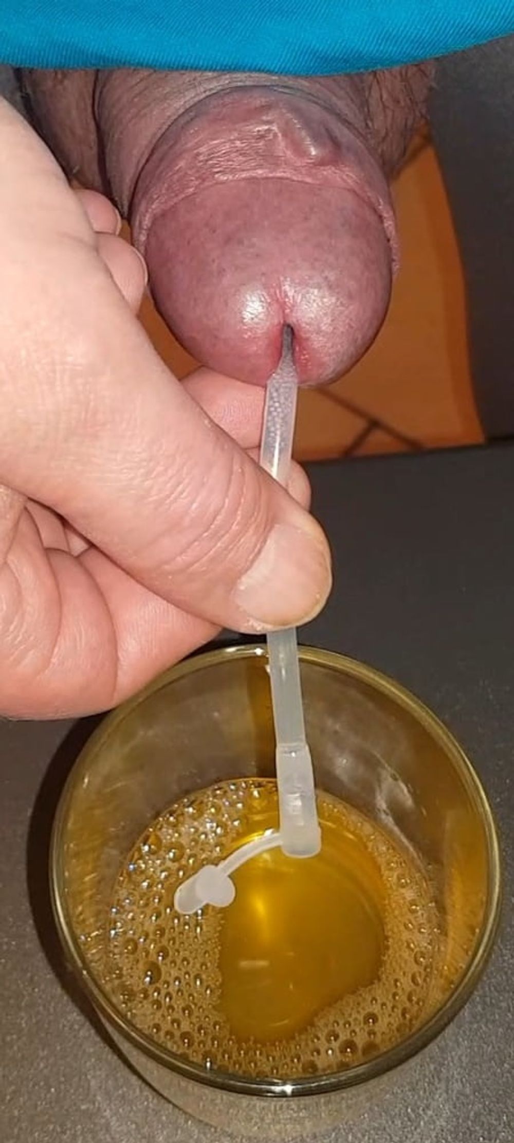 My piss with catheter 😛😈 #39