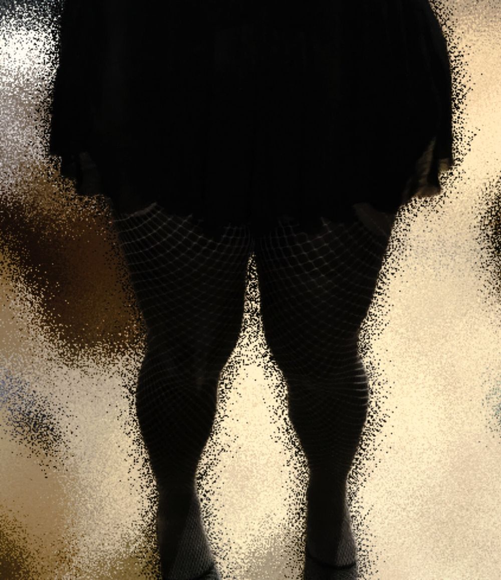 Black tights with mesh #8