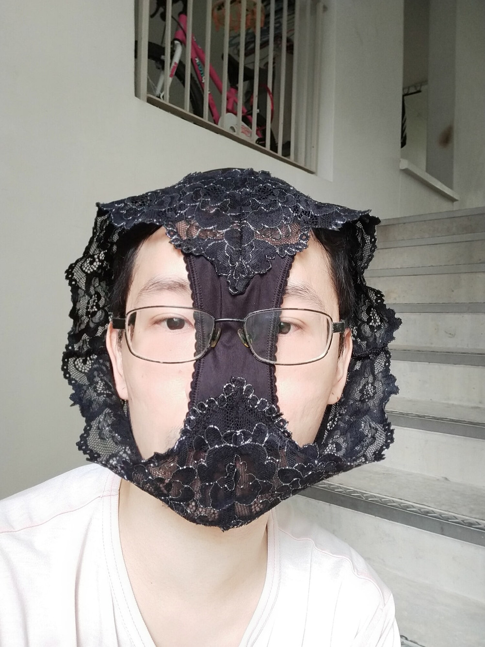 Selfie with random women used panties. #3