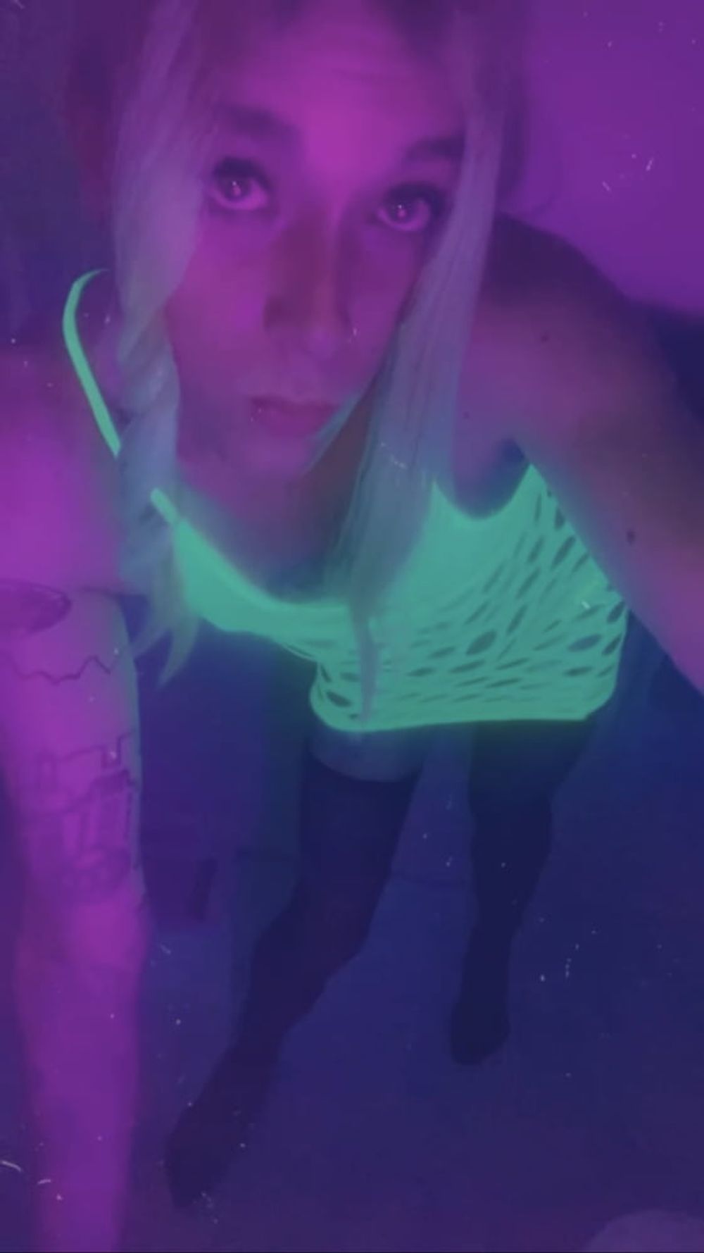 Blacklight Minidress Babe #25