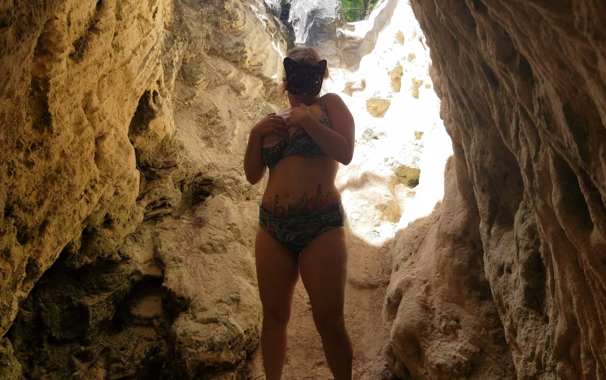 Voyeur MASSIVE TITTIES in a Cave Mistress Thursday Sneaks in #27