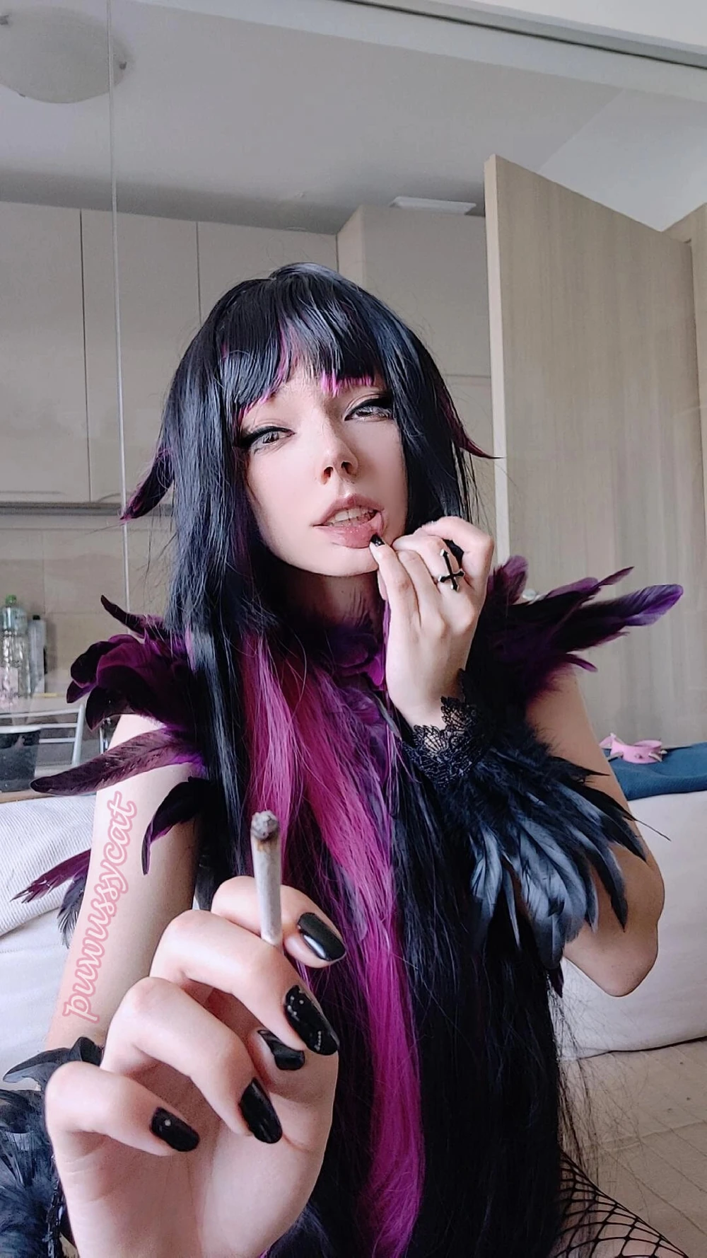 Succubus Smoking in fishnets #5