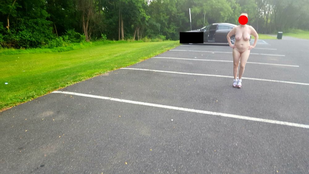 naked parking lot walk #19