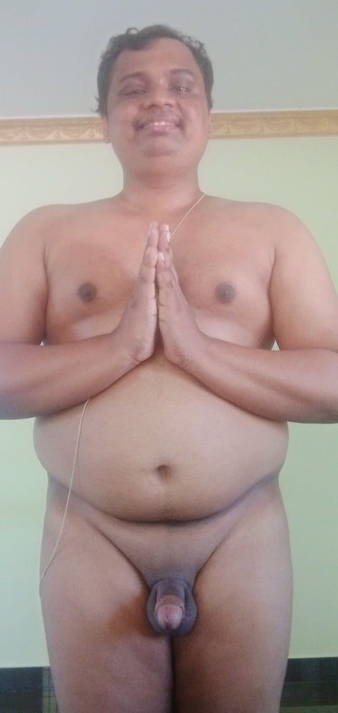 Indian guy showing his hairless cock
