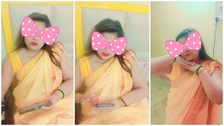 Yellow sari hotwife Ankita
