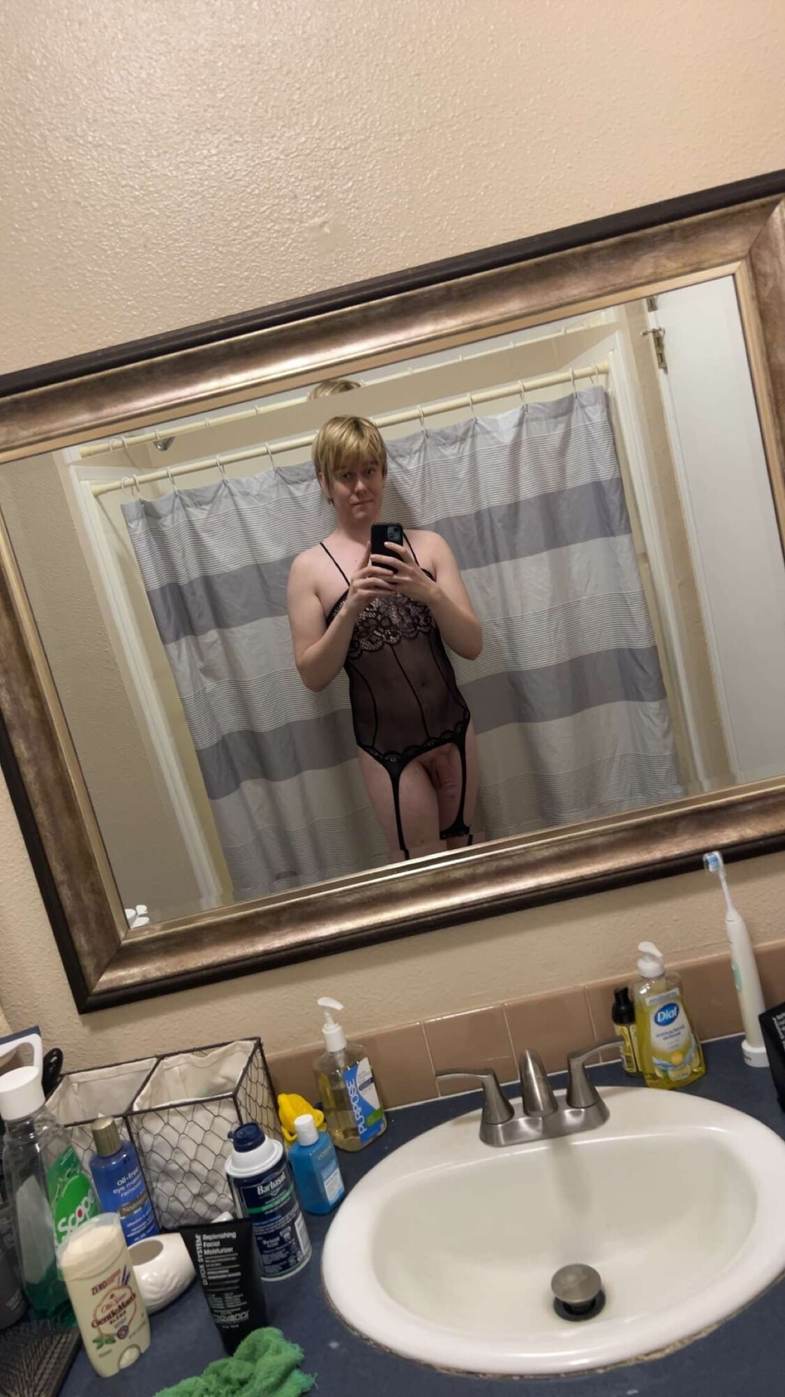 Boy in lingerie 