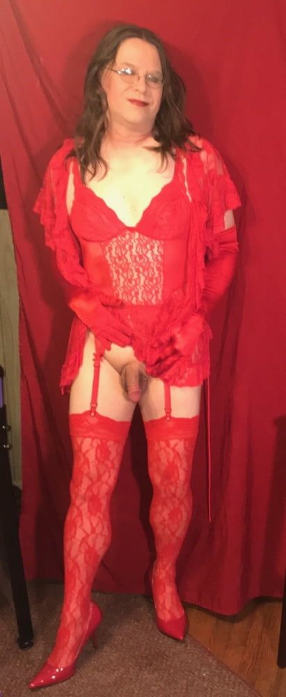 Joanie - Vintage Red Lace #13