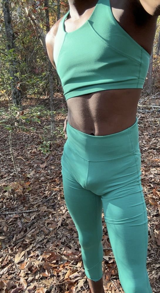 Sissy Taylor’s teasing in workout outfit and a orange thong #14