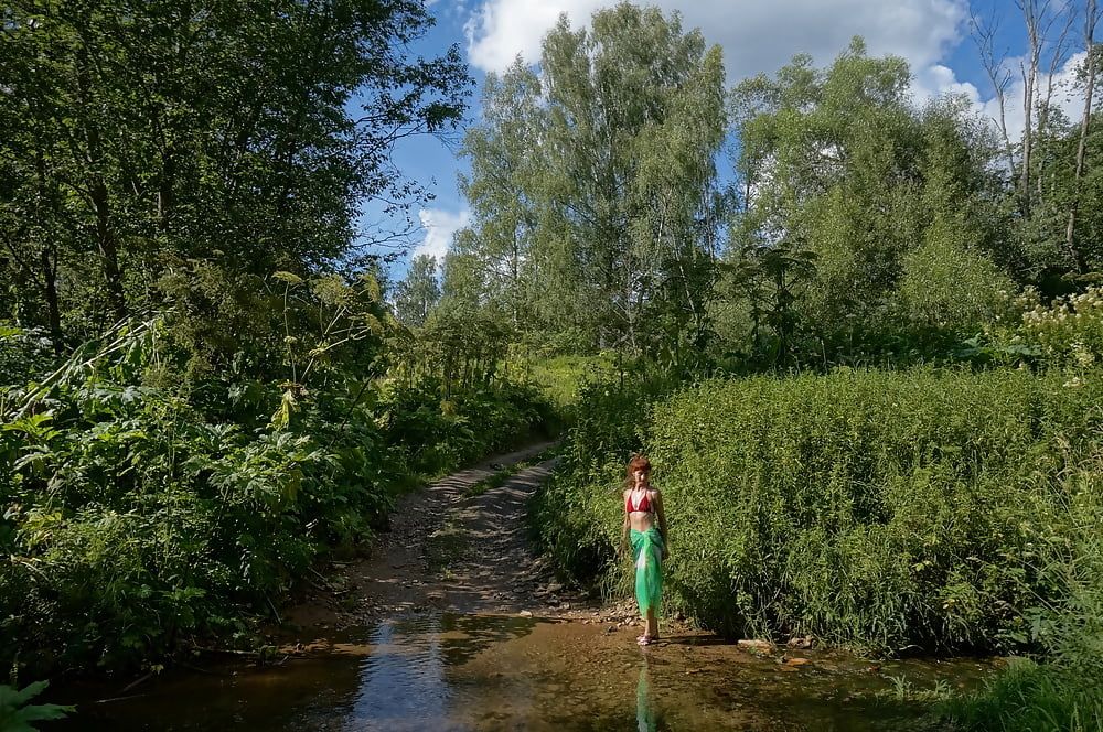 Green Shawl Volga-river #18