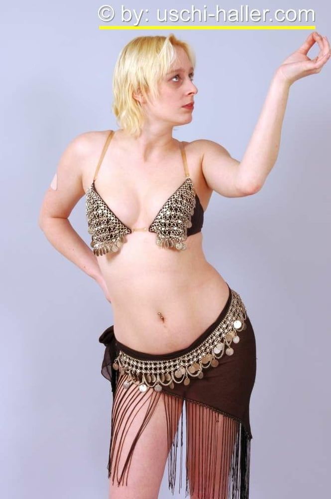 Photo shoot with blonde cum slut Dany Sun as a belly dancer #26