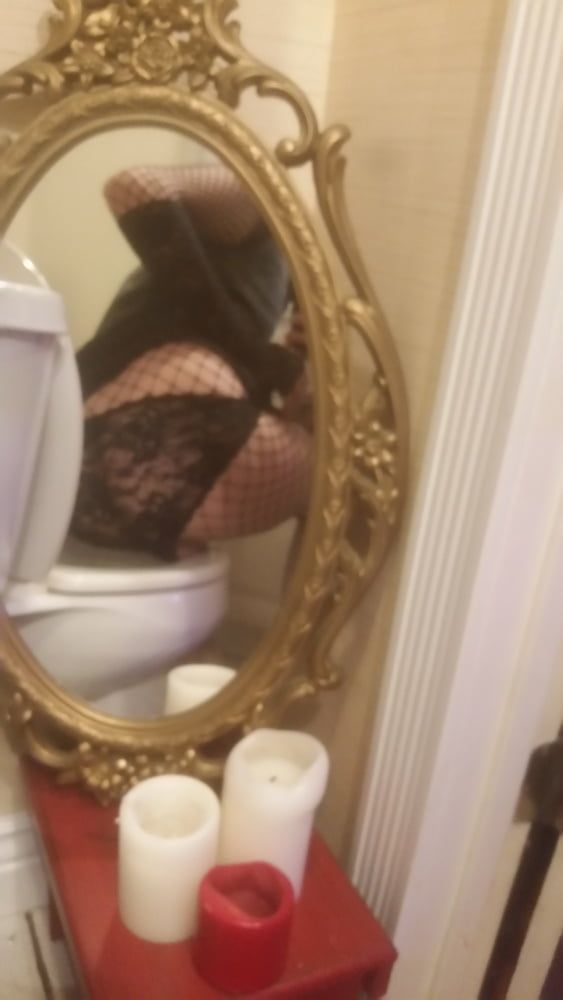 cross dressing in fishnets and lace
