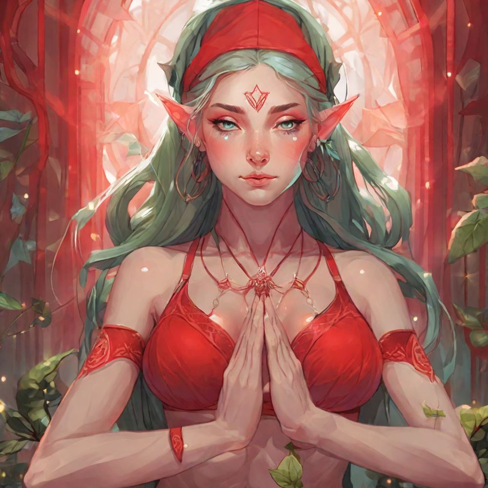 An Elf  Nude Girl Meditating #2