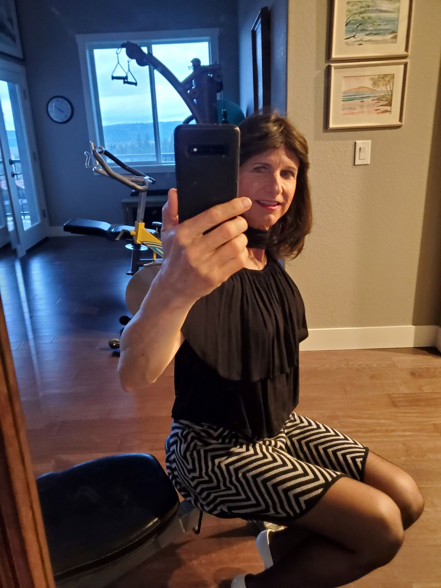 Black and White mini skirt #35