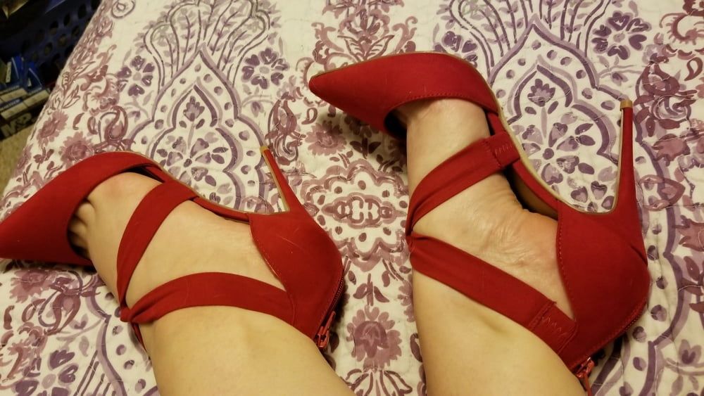 Playing in my shoe closet pretty feet heels flats milf  wife #22