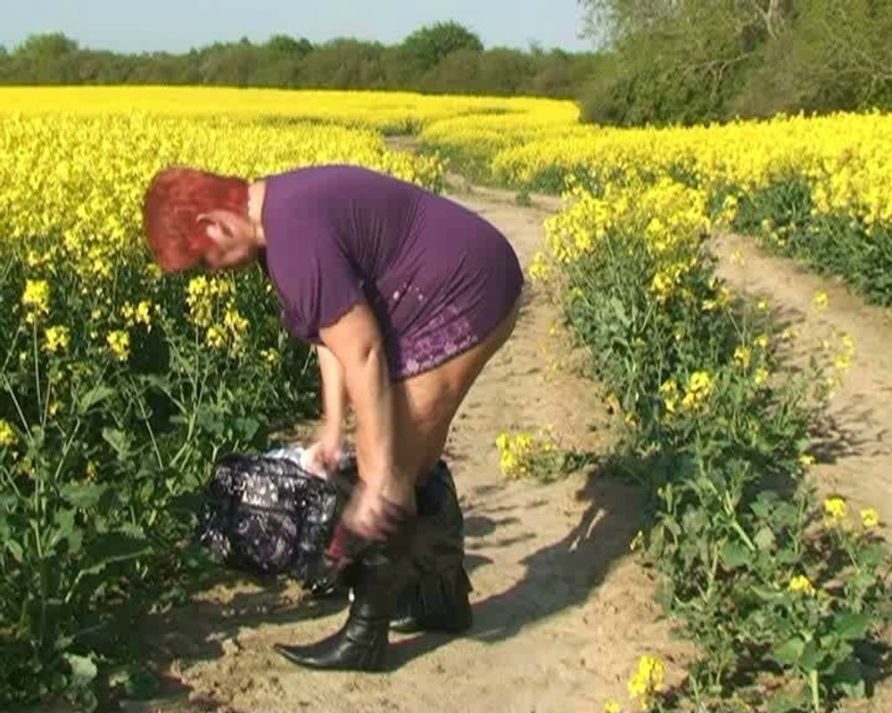 Outfit change in canola field #5