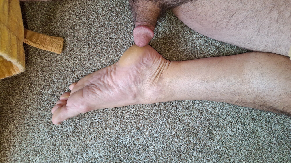 my soft cock and foot #11