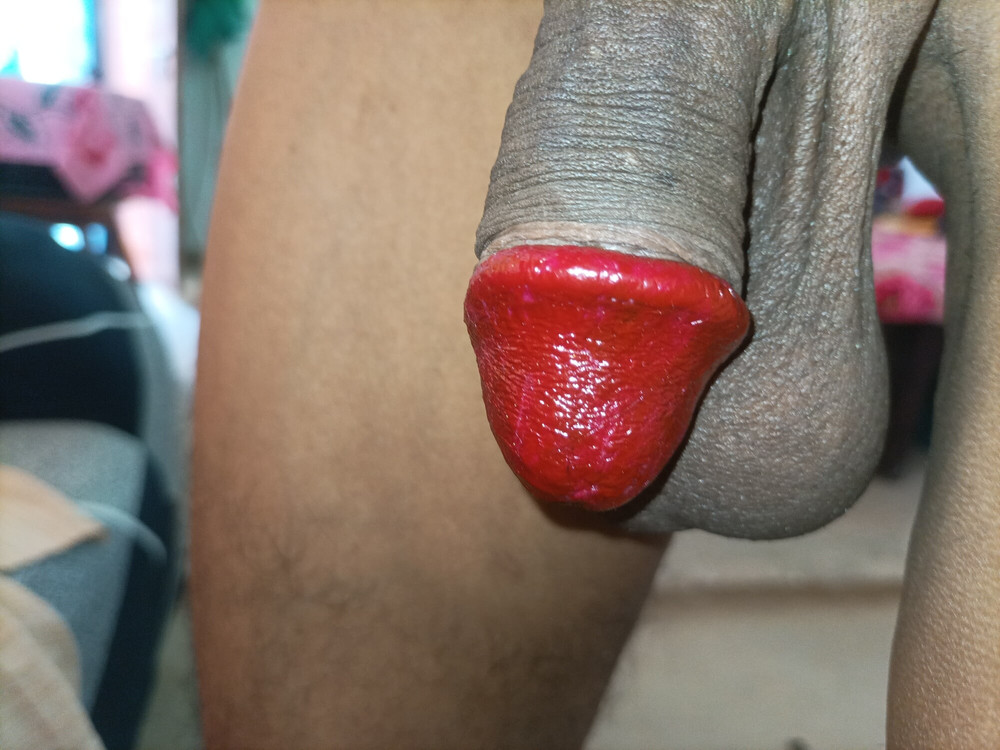 Sissy belly tattoo and coloured cock #53