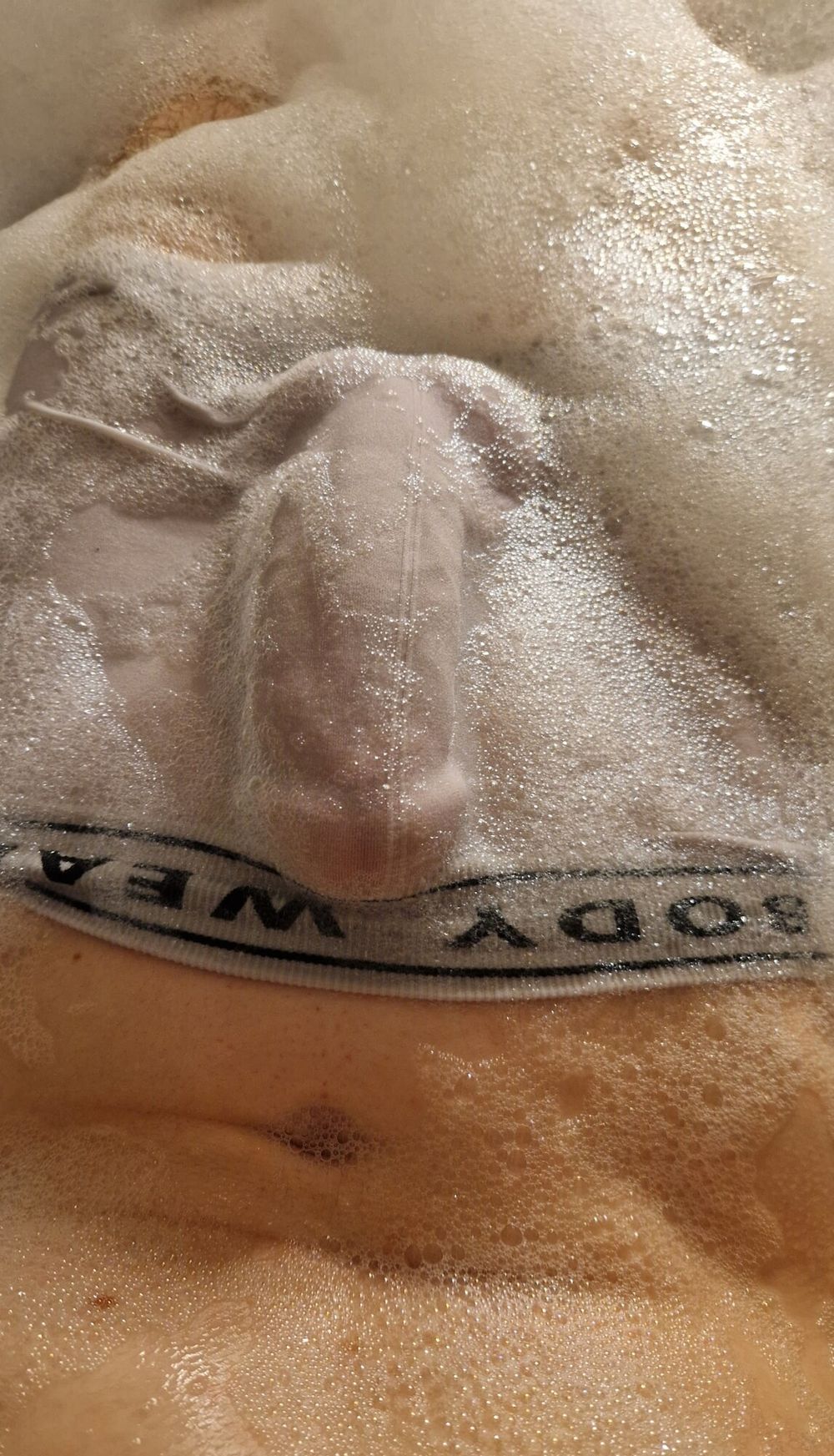 My cock in the bubble bath