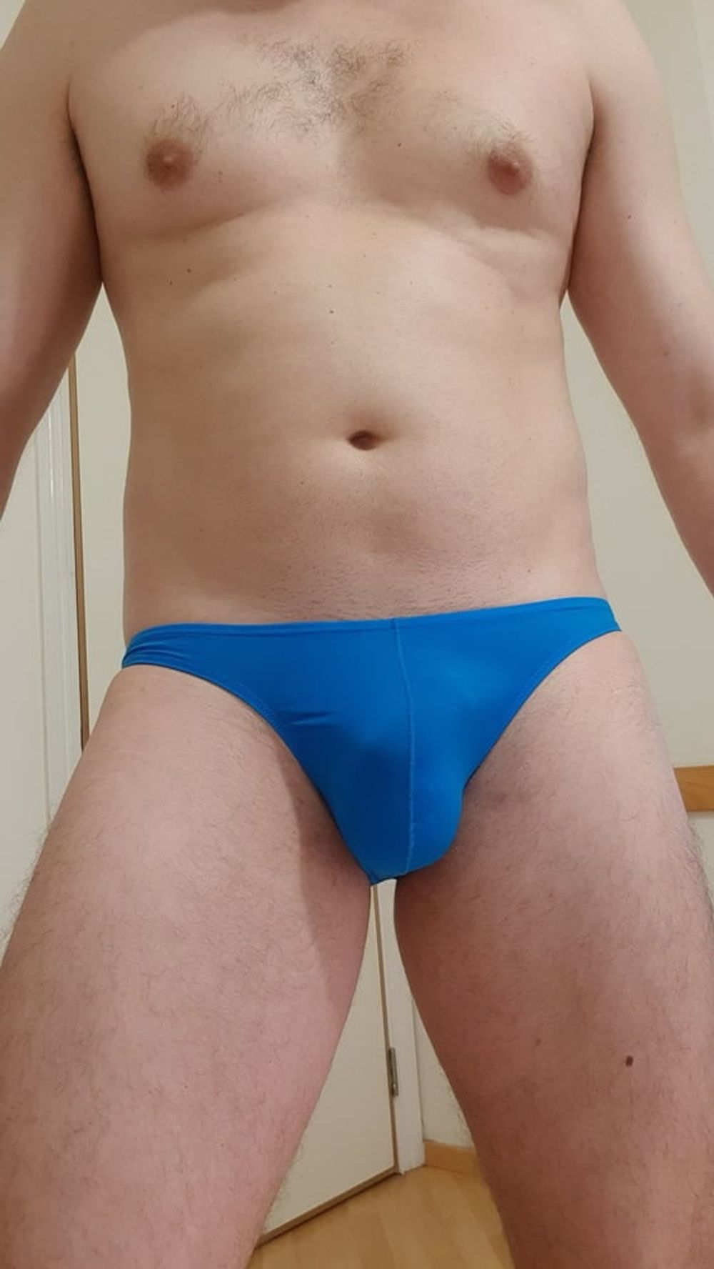 Blue briefs bulging  #11