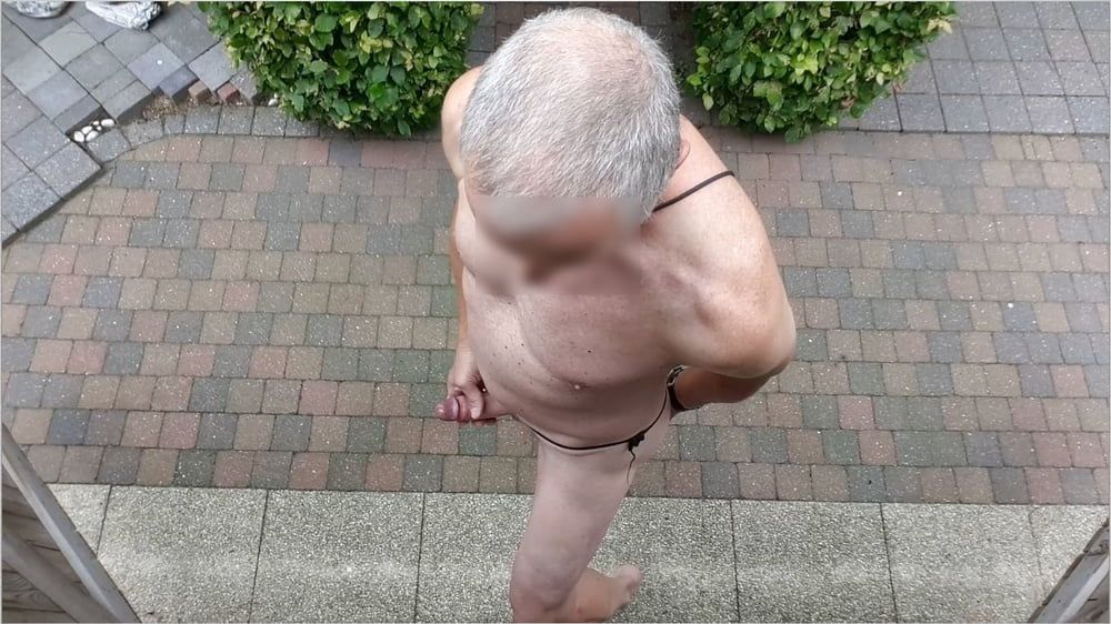 public outdoor exhibitionist bondage jerking show