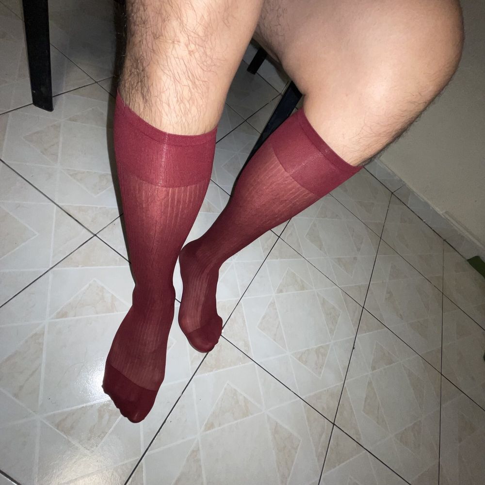 Hot Red sheers socks