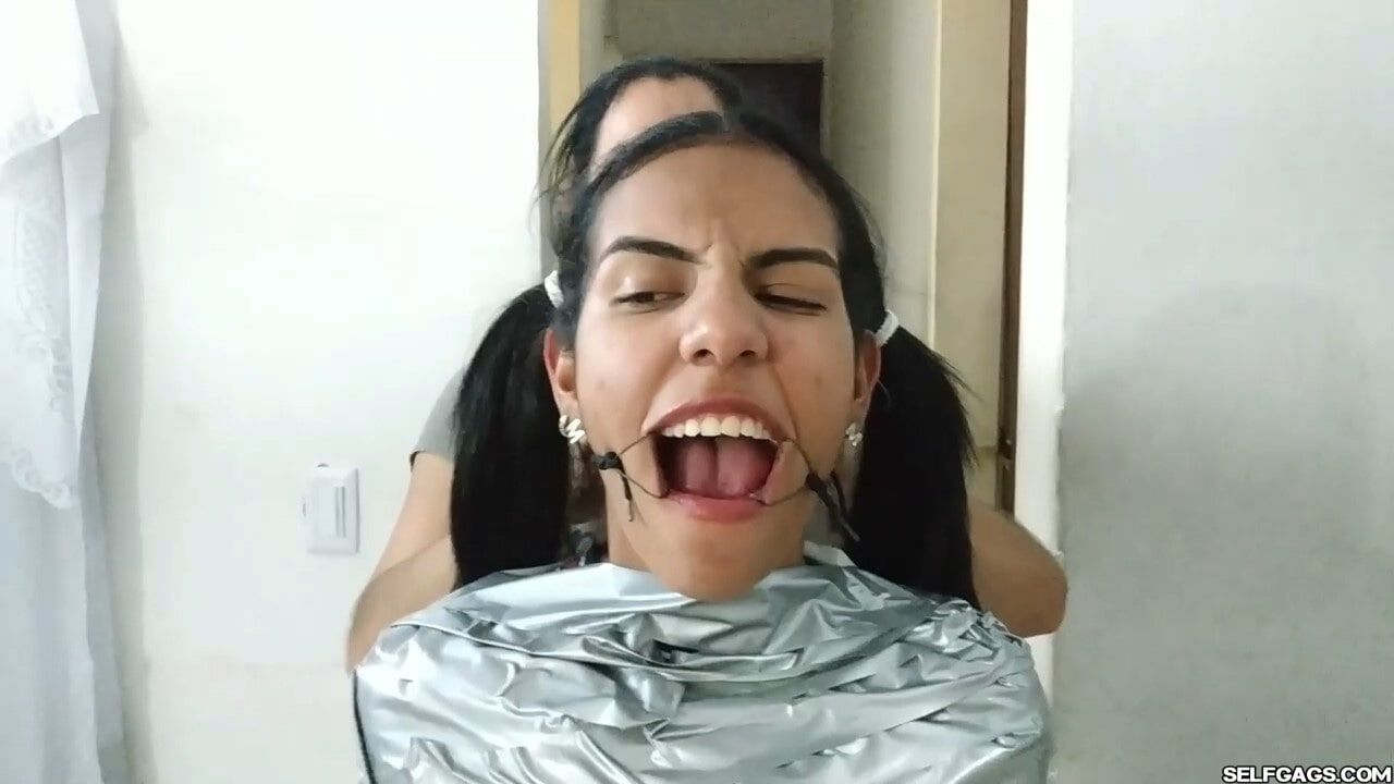 Mummified Latina Slut Mouth Hooked And Helpless #11