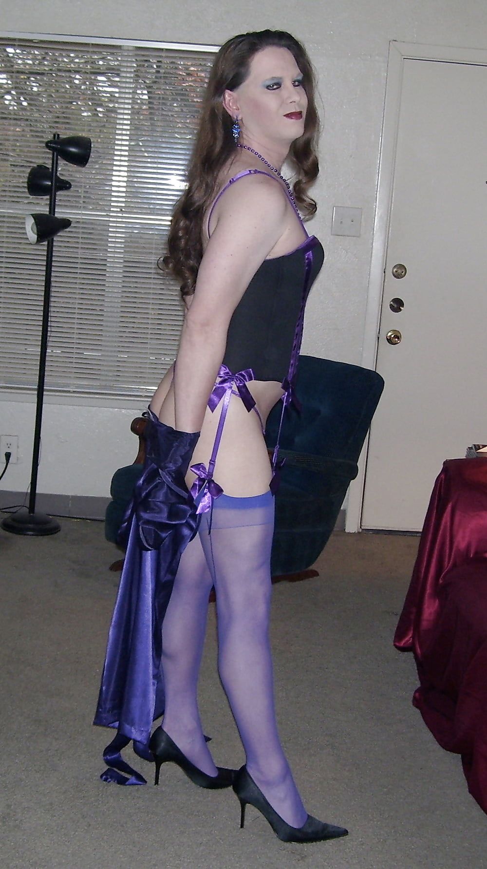 Joanie - Black and Purple Hot Topic Bustier #17