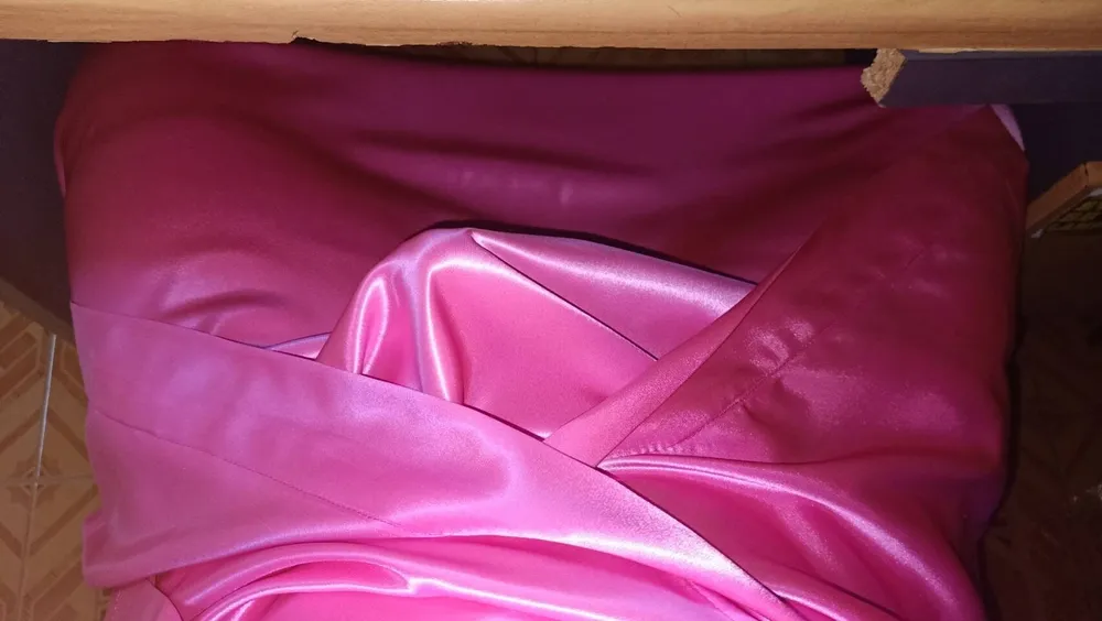 pink satin dress #7