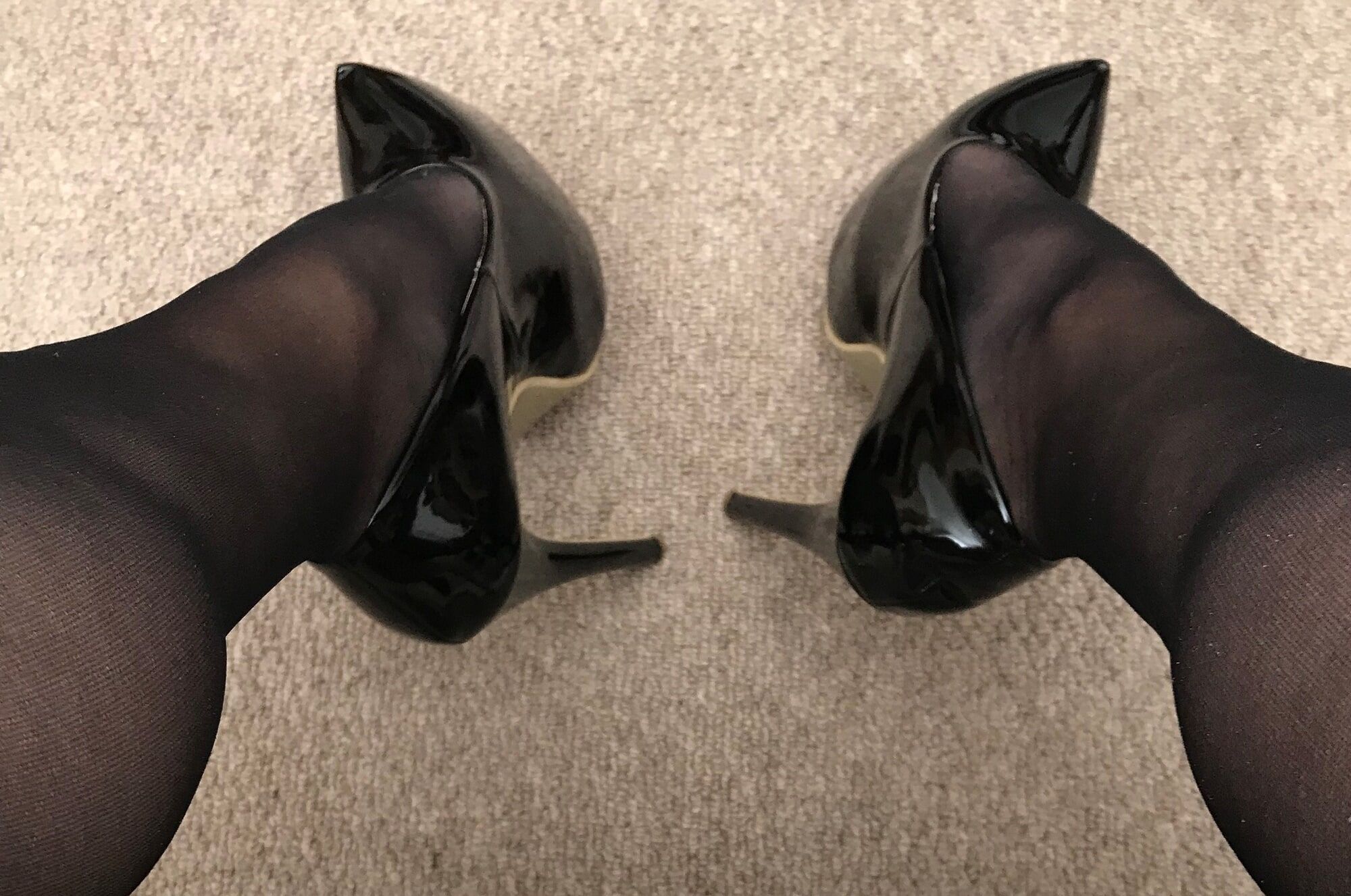 black tights & heels close-up #16