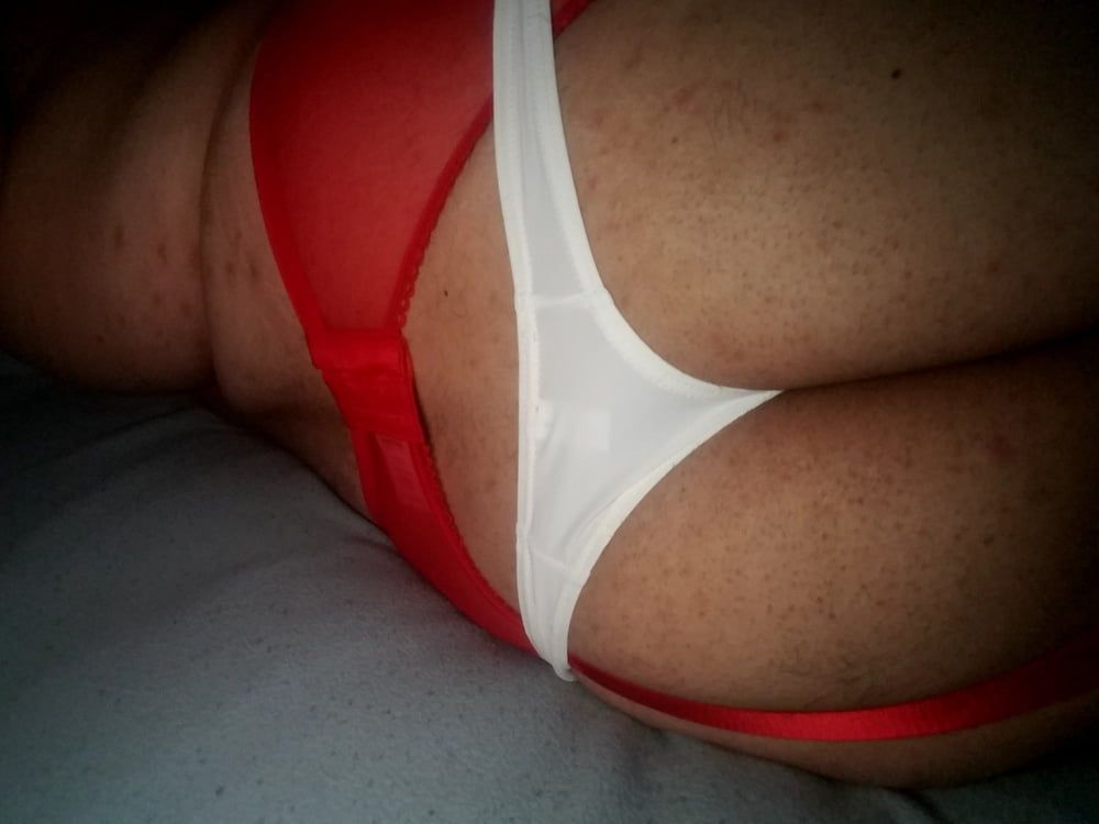 Red & white lingerie #9