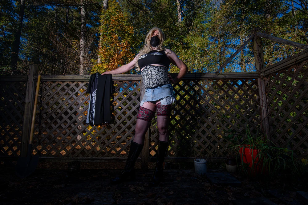 Jon Scarecrow short skirt corset photoshoot #5