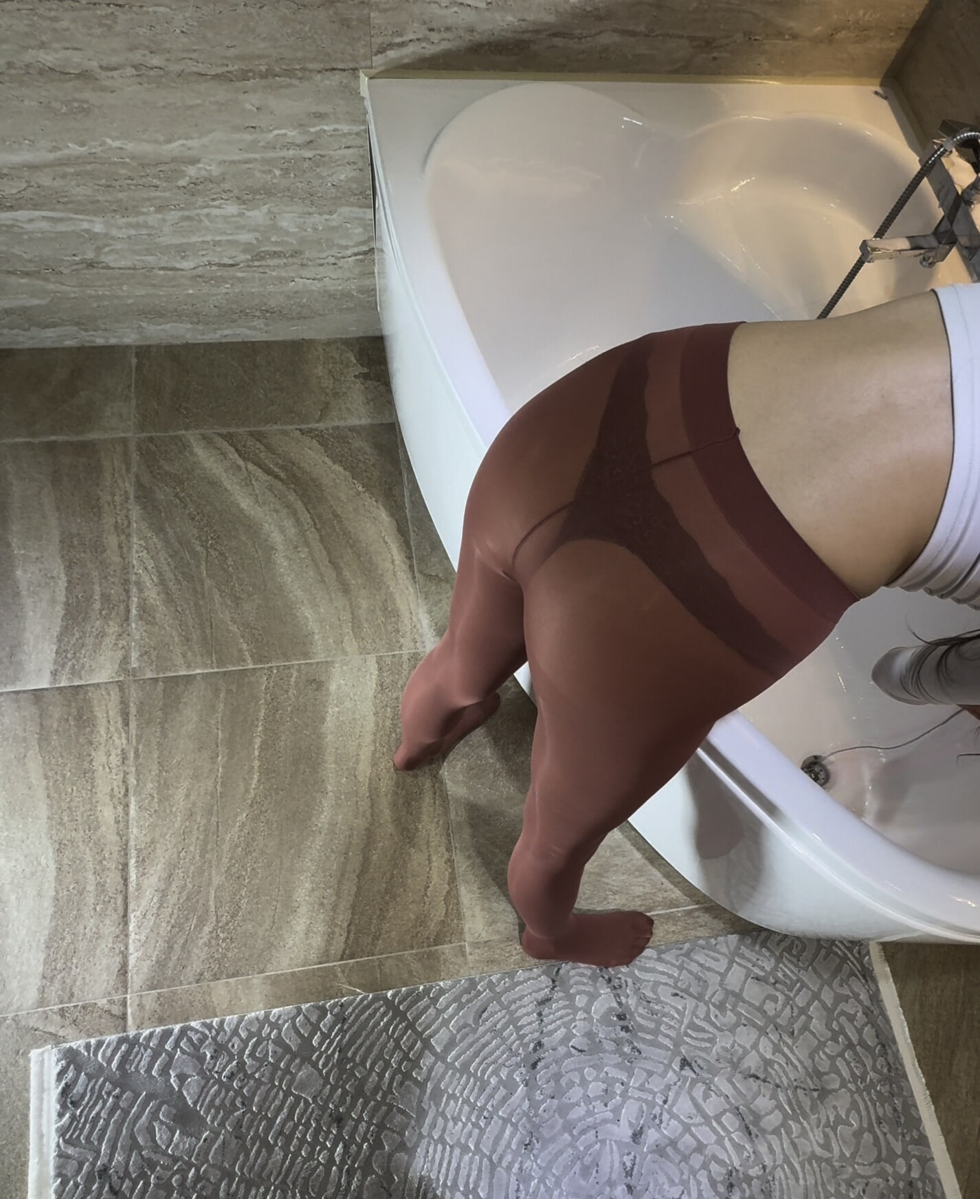 Nylons thong ass wife #5