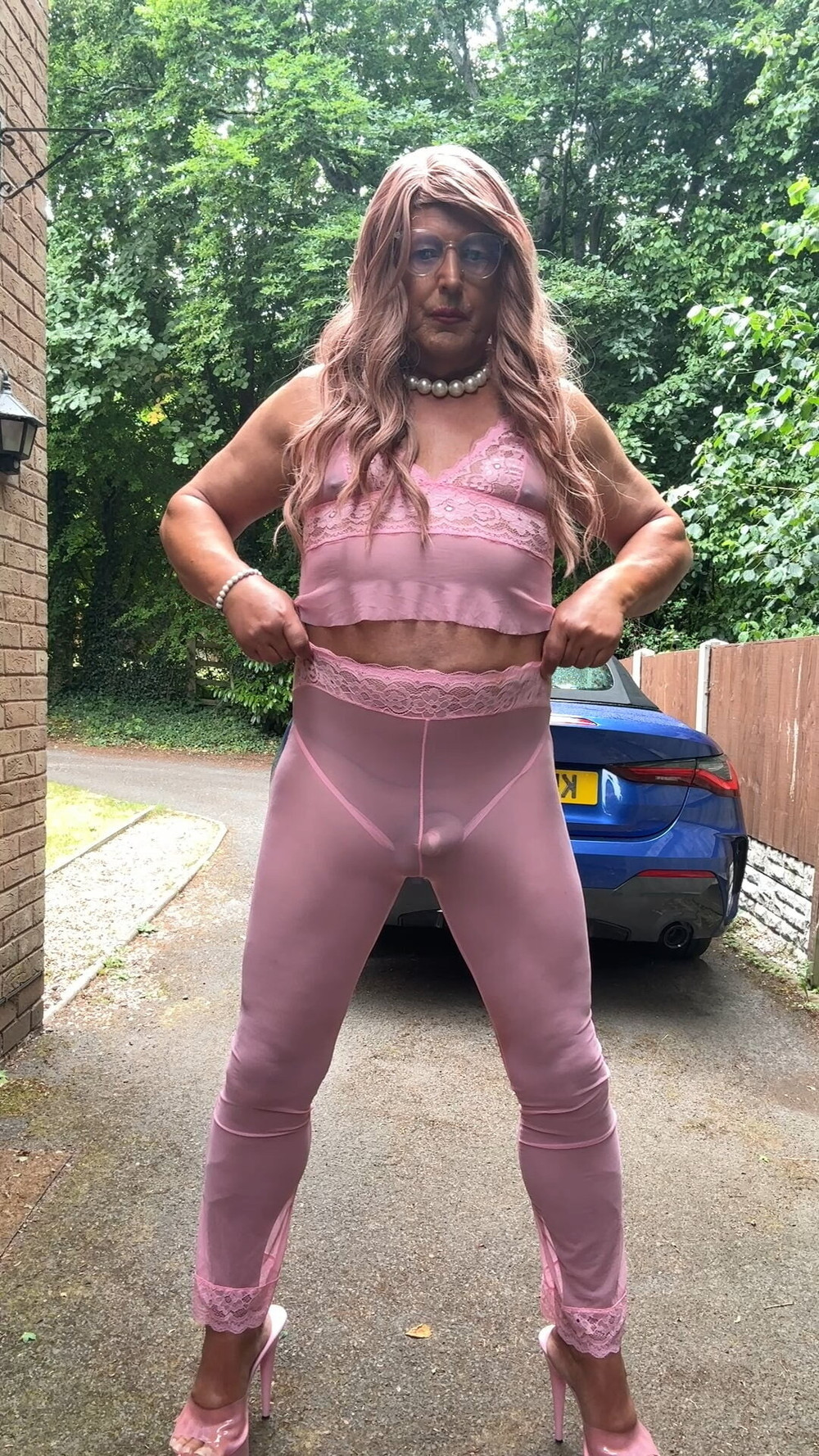 Sexy Crossdresser kellycd2022 in pink outfit and heels  #10