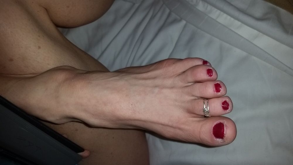 Taking feet pictures at a hotel #14