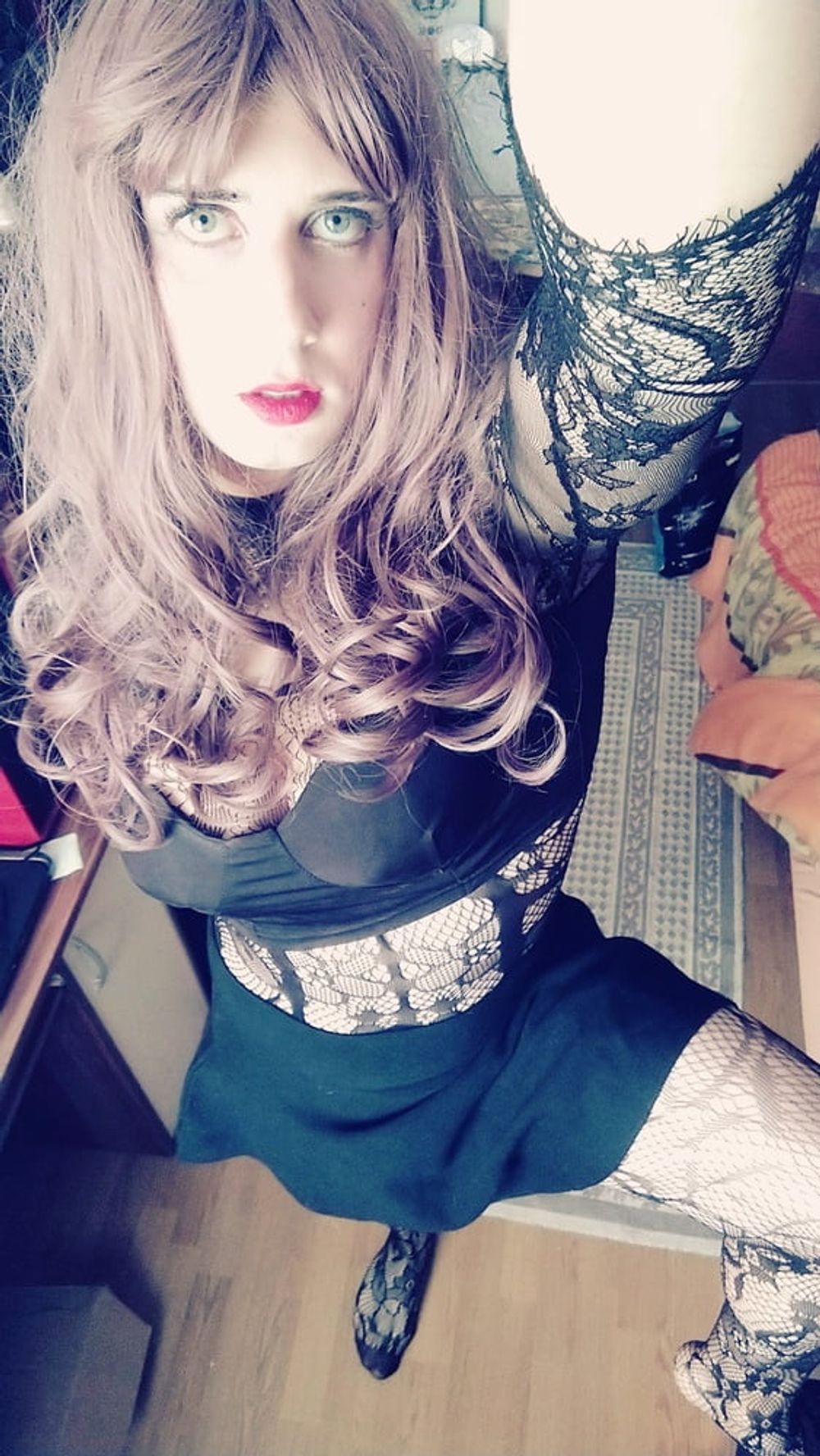 Sissy slut skirt and dick whip out #4